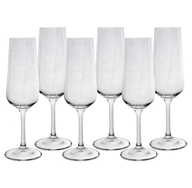 Jogo de 6 Taças para Champanhe Full-Fit em Cristal Ecológico 200ml