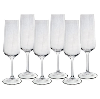 Jogo de 6 Taças para Champanhe Full-Fit em Cristal Ecológico 200ml