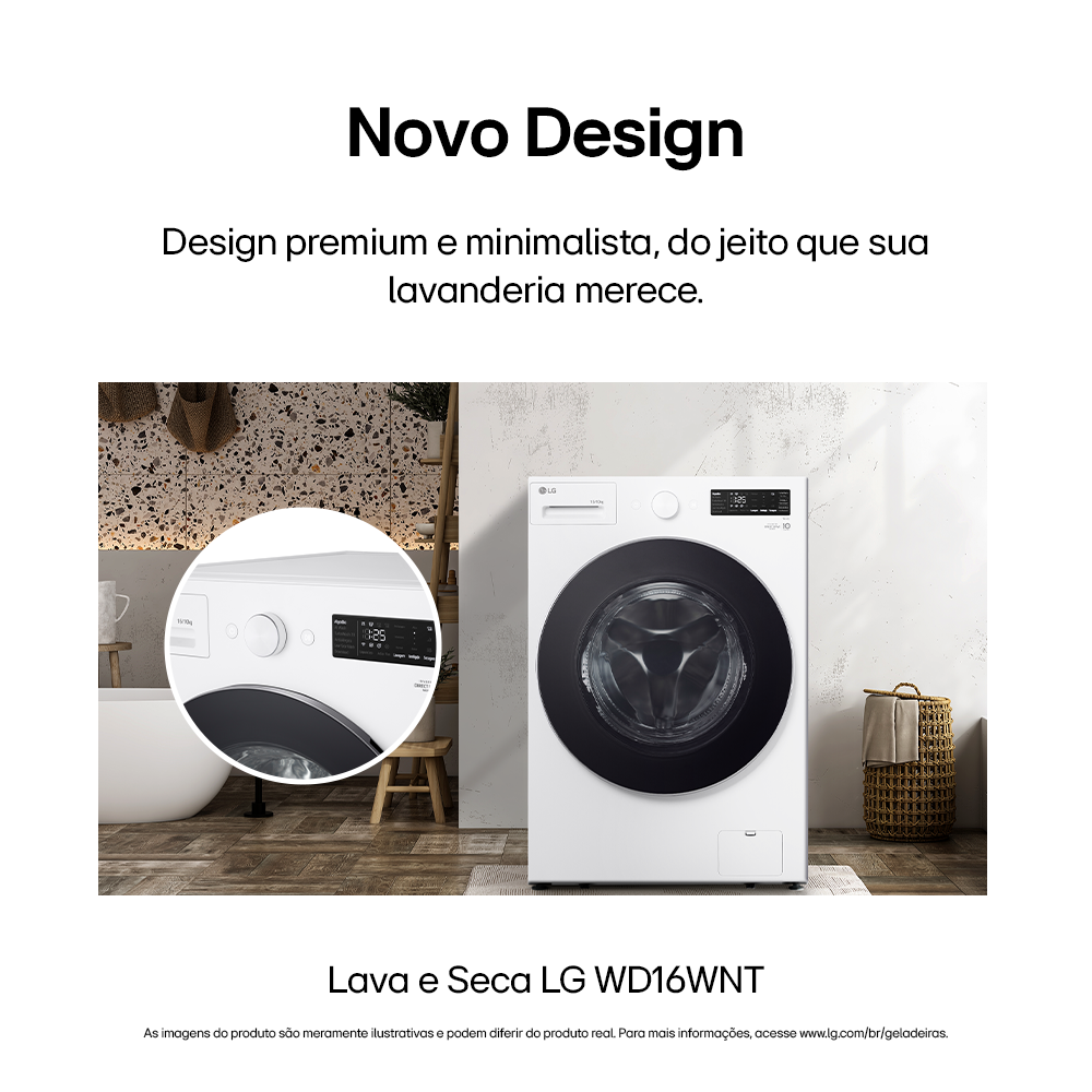 Lava e Seca Smart LG 16KG AI DD Branco 220V