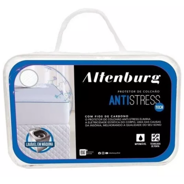 Protetor de Colchão Queen Altenburg Antistress Impermeável  Branco