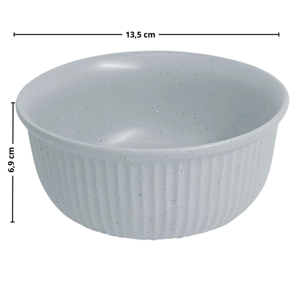 Bowl em Cerâmica Wellig Full-Fit 500ml Cinza