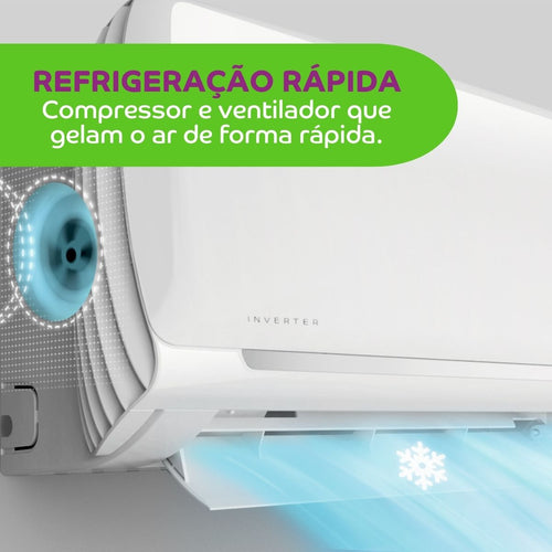 Ar Condicionado Split Inverter Consul 9.000 BTUs CBF09EB Maxi Refrigeração Frio Branco 220V