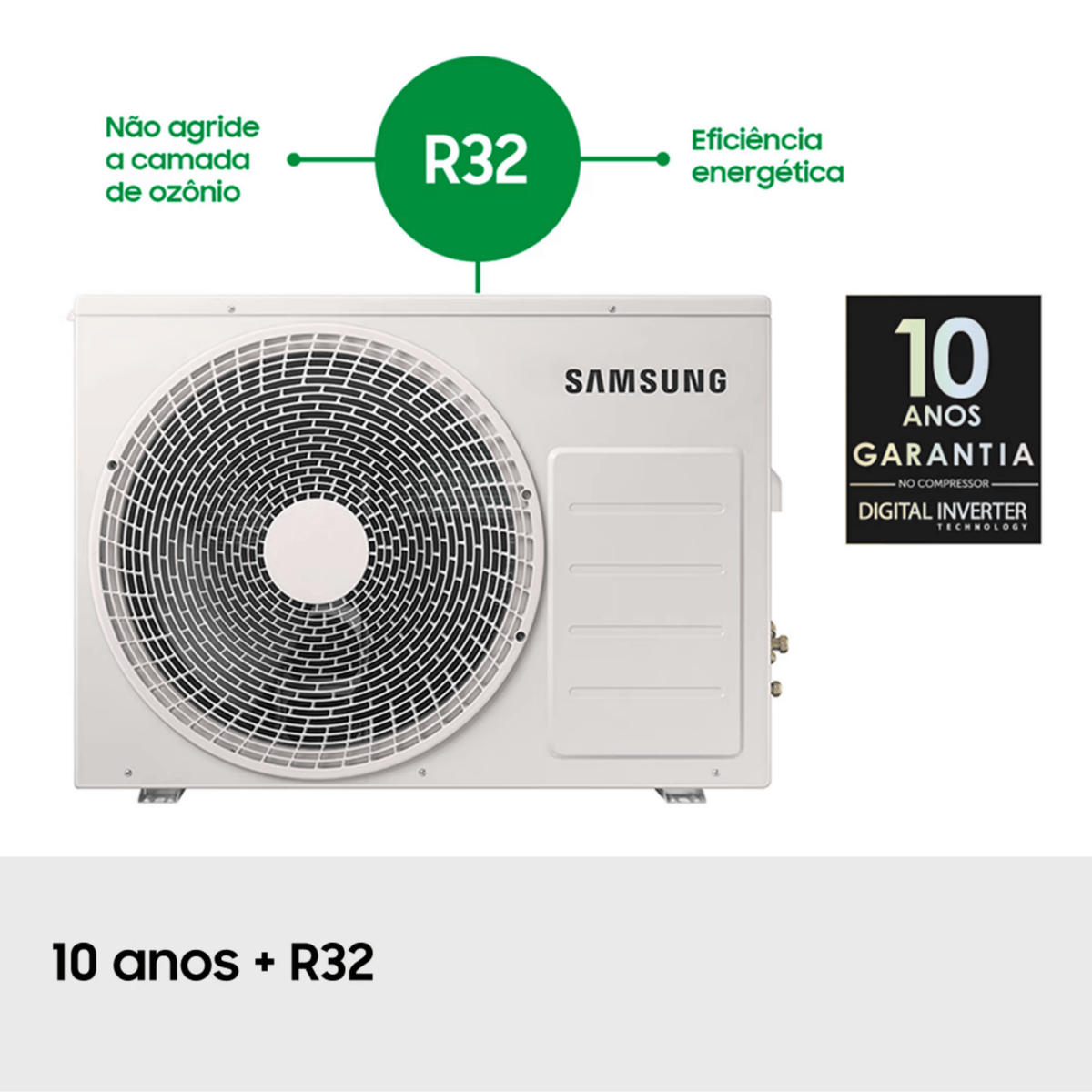 Ar-Condicionado Split Inverter Samsung 12000 BTUs WindFree AI Frio 220V