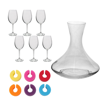 Kit 13 peças Decanter Full-Fit em Cristal Bohemia
