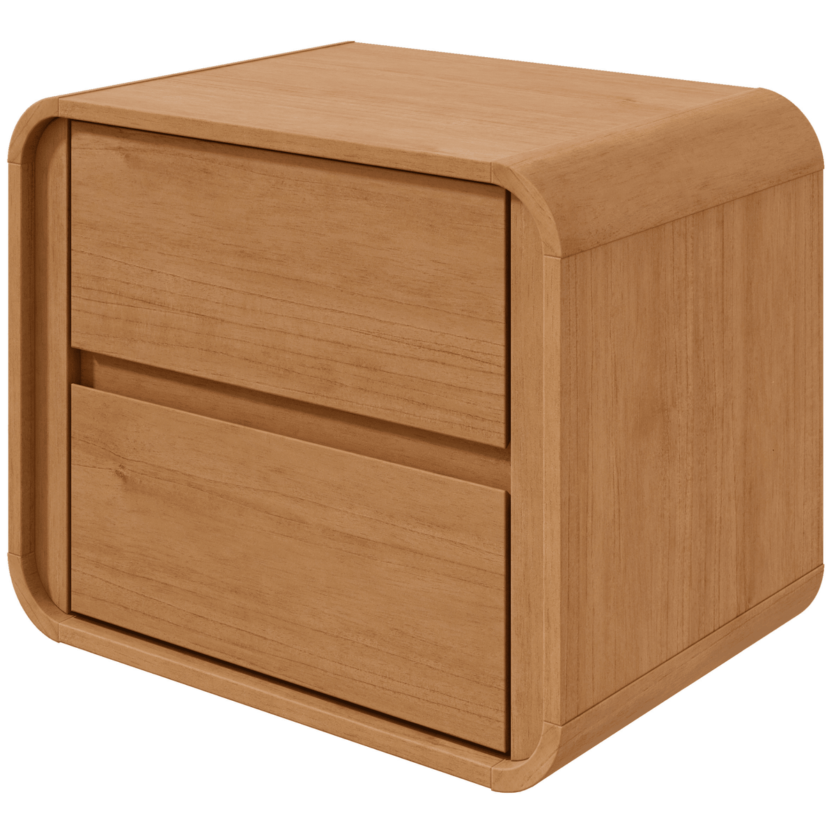 Mesa de Cabeceira Loop Lopas 55cm 2 Gavetas Amêndoa Clean