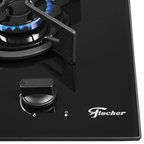 Cooktop à Gás Fischer 2 Bocas Fit Line Trempe Iron Preto Bivolt