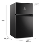 Mini Refrigerador Electrolux 83L EMD1B Duplex Inverter Preto Bivolt