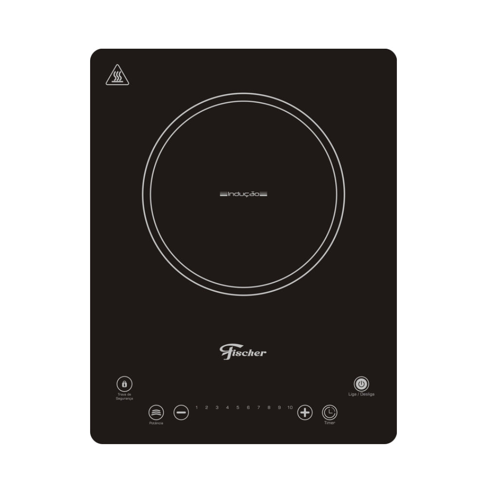 Cooktop Indução Fischer 1 Boca Mesa Vitrocerâmica com Touch Screen Preto 220V