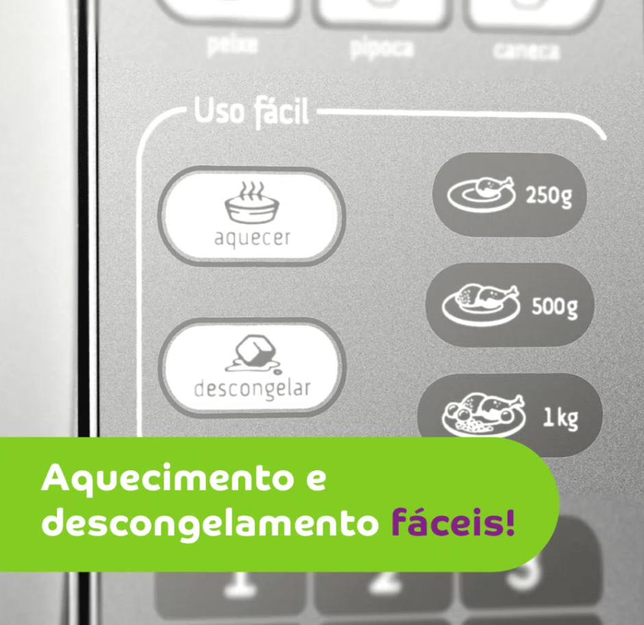 Micro-ondas Consul 20L  Função Descongelar Inox Espelhado 220V