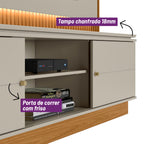 Home Guararapes Linea para TV 75'' com Led Nature e Off White