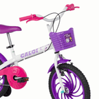 Bicicleta Caloi Ceci Aro 16 com Cestinha Branco