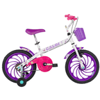 Bicicleta Caloi Ceci Aro 16 com Cestinha Branco