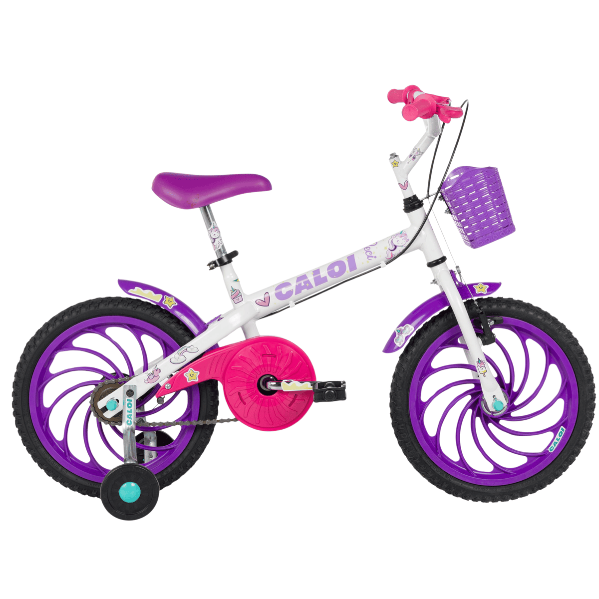 Bicicleta Caloi Ceci Aro 16 com Cestinha Branco
