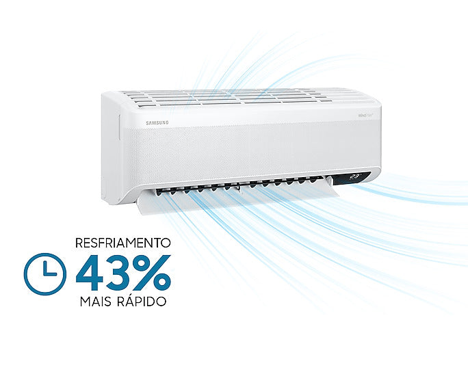 Ar-Condicionado Split Inverter Samsung WindFree Connect 18000 Btus Frio AR18BVFAAWKNAZ 220V