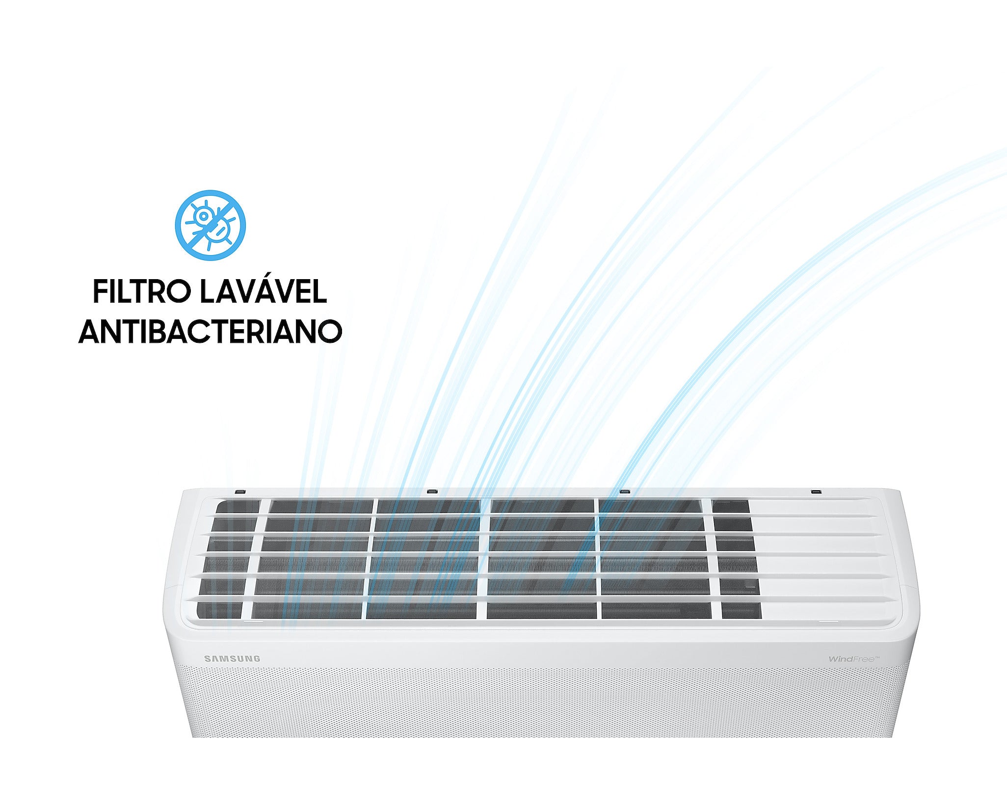 Ar-Condicionado Split Inverter Samsung WindFree Connect 18000 Btus Frio AR18BVFAAWKNAZ 220V