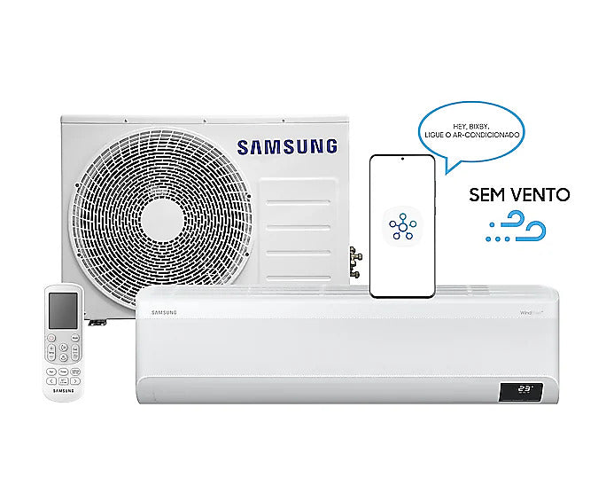 Ar-Condicionado Split Inverter Samsung WindFree Connect 18000 Btus Frio AR18BVFAAWKNAZ 220V