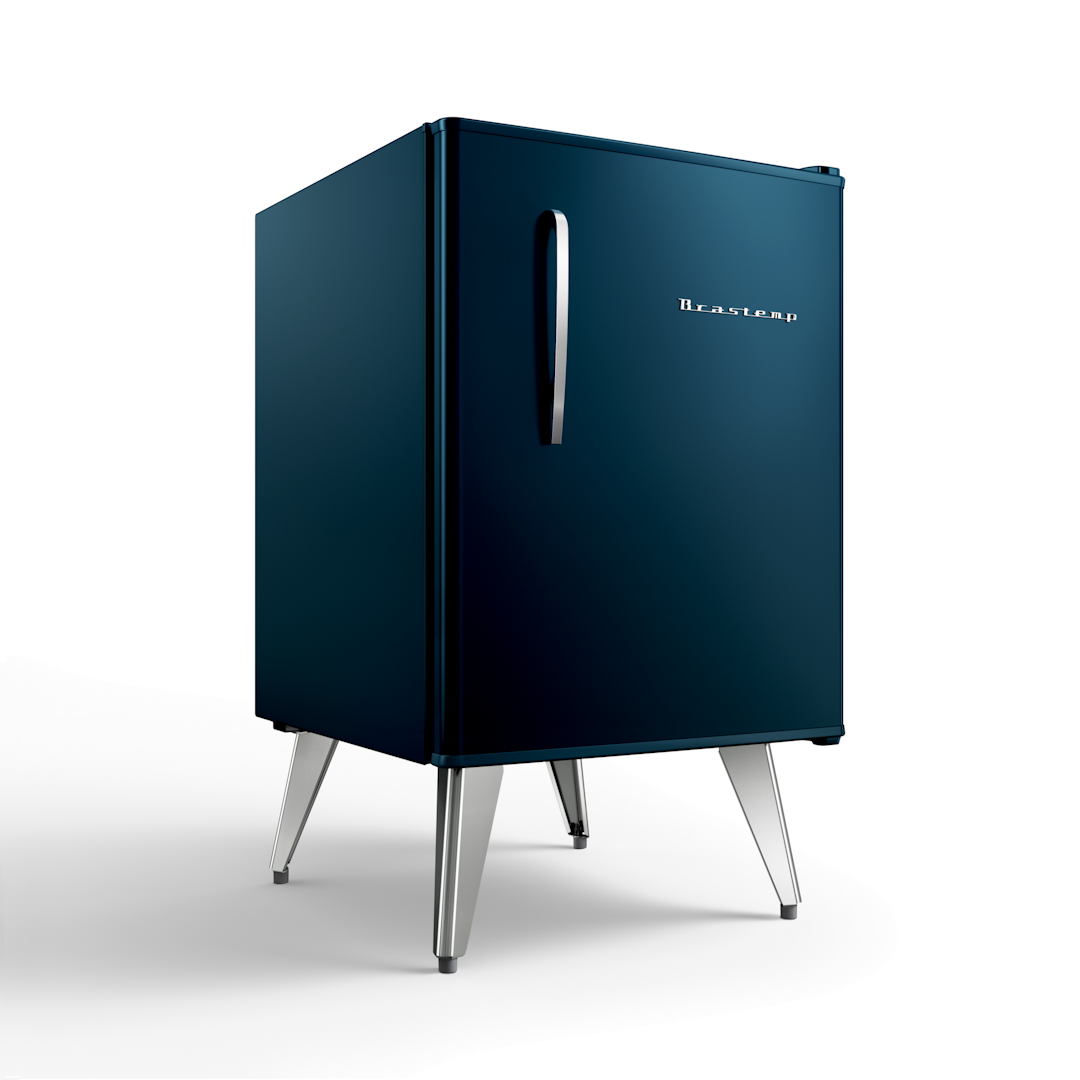 Frigobar Brastemp Retrô 76L BRA08HZ Azul Metálico 220V