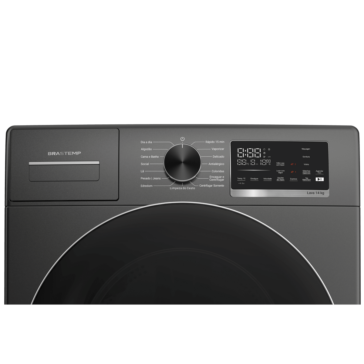 Lavadora de Roupas Brastemp 14KG BNF14A Inverter B= Smart Titanium 220V