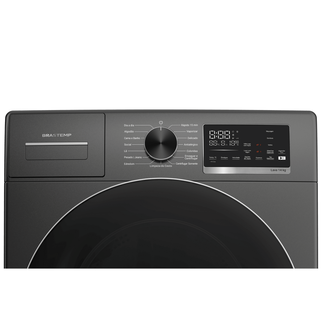 Lavadora de Roupas Brastemp 14KG BNF14A Inverter B= Smart Titanium 220V