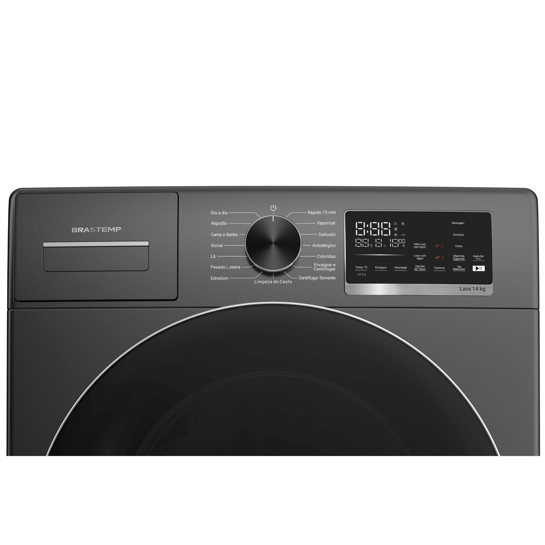 Lavadora de Roupas Brastemp 14KG BNF14A Inverter B= Smart Titanium 220V