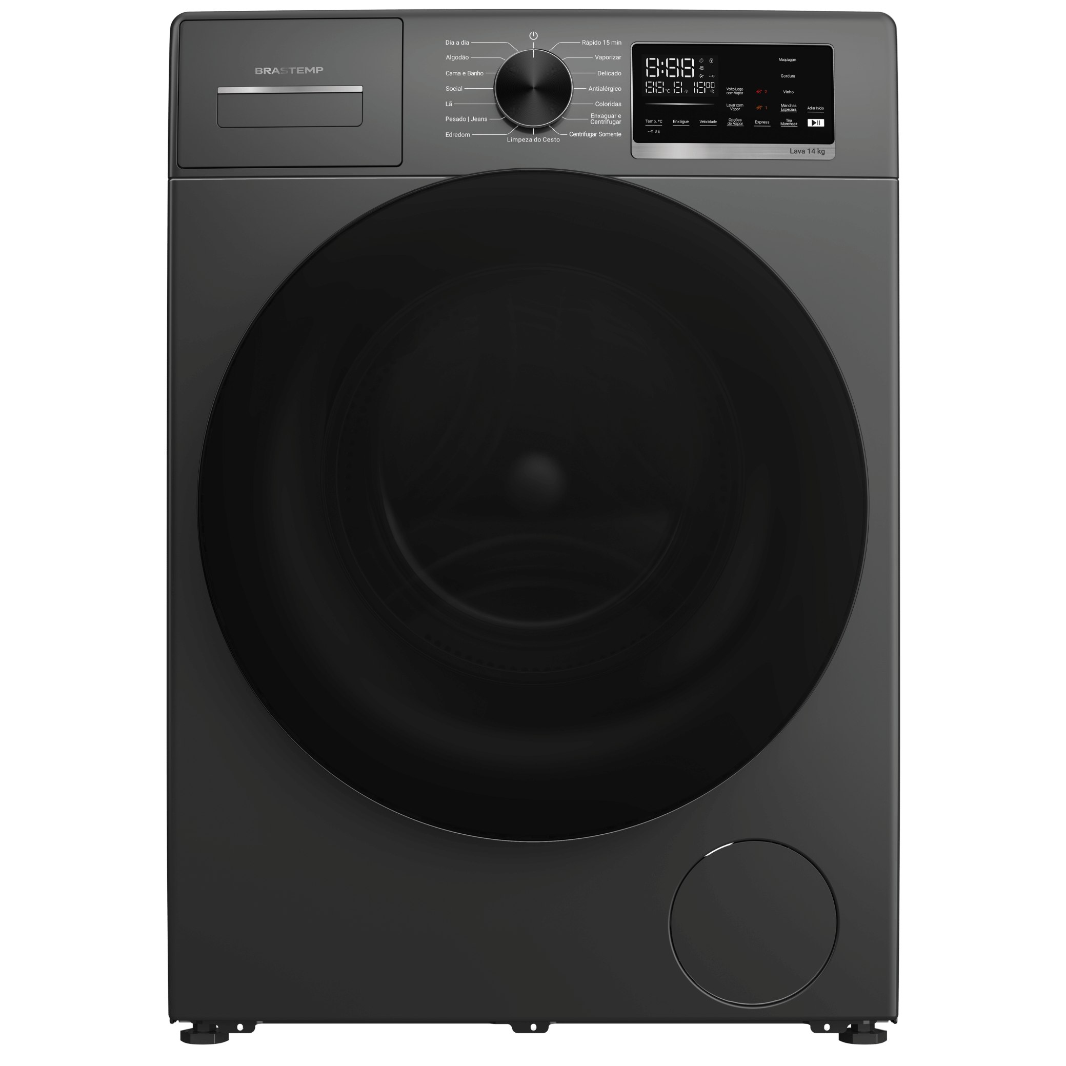 Lavadora de Roupas Brastemp 14KG BNF14A Inverter B= Smart Titanium 220V