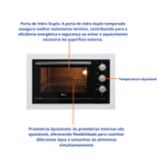 Forno de Embutir Elétrico Fischer 48L Fit Line Branco 220V