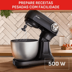 Batedeira Planetária Arno Bake Easy KM10 12 Velocidades 500W Preto 220V