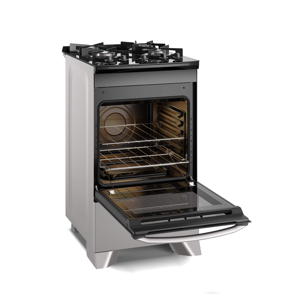 Fogão 4 Bocas Electrolux Efficient FE4GS com PerfectCook e Mesa de Vidro Prata Bivolt