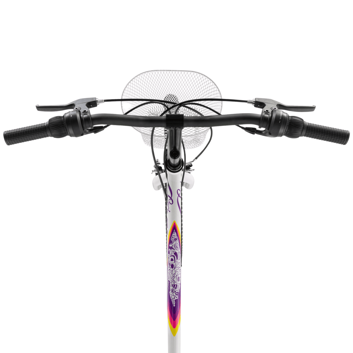 Bicicleta Caloi Aro 24 Ceci Freio V-Brake 21 Velocidades com Cestinha Branco