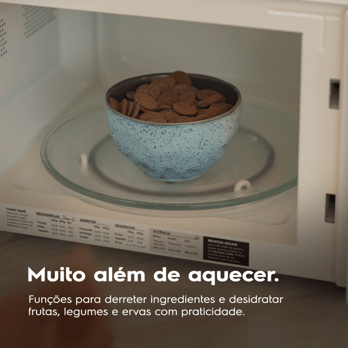 Micro-ondas Electrolux 20L Efficient ME20B Função Descongelamento Assistido Branco 220V