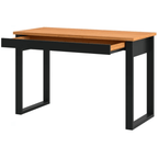 Escrivaninha Dalla Costa F24 118cm 1 Gaveta 100% MDF Freijó e Preto