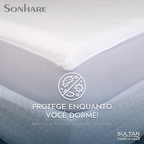 Protetor de Colchão King Jacquard Naturalle Impermeável 193x203cm Branco