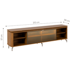 Rack Lincoln Float Província 212cm 1 Porta Canela