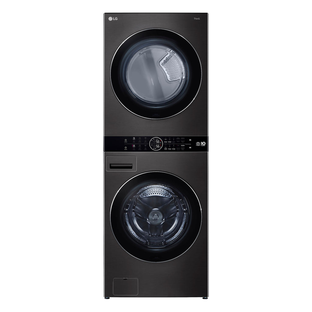 Lavadora e Secadora 17kg LG Torre WashTower AI DD Smart Black Inox 220V
