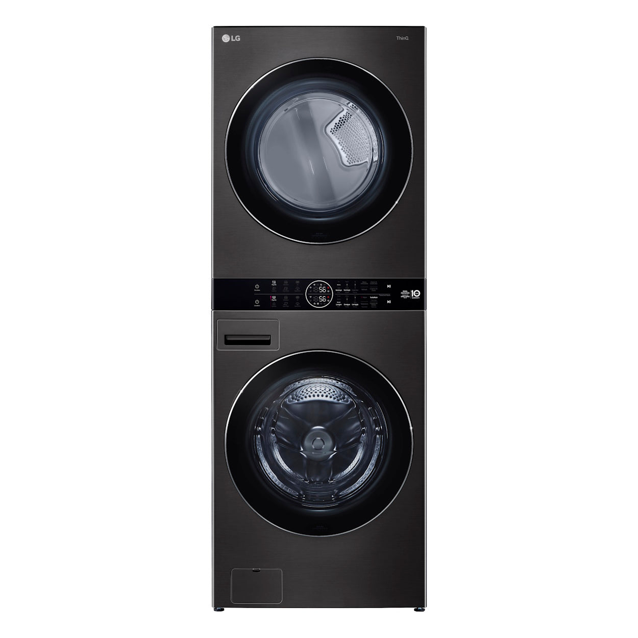 Lavadora e Secadora 17kg LG Torre WashTower AI DD Smart Black Inox 220V