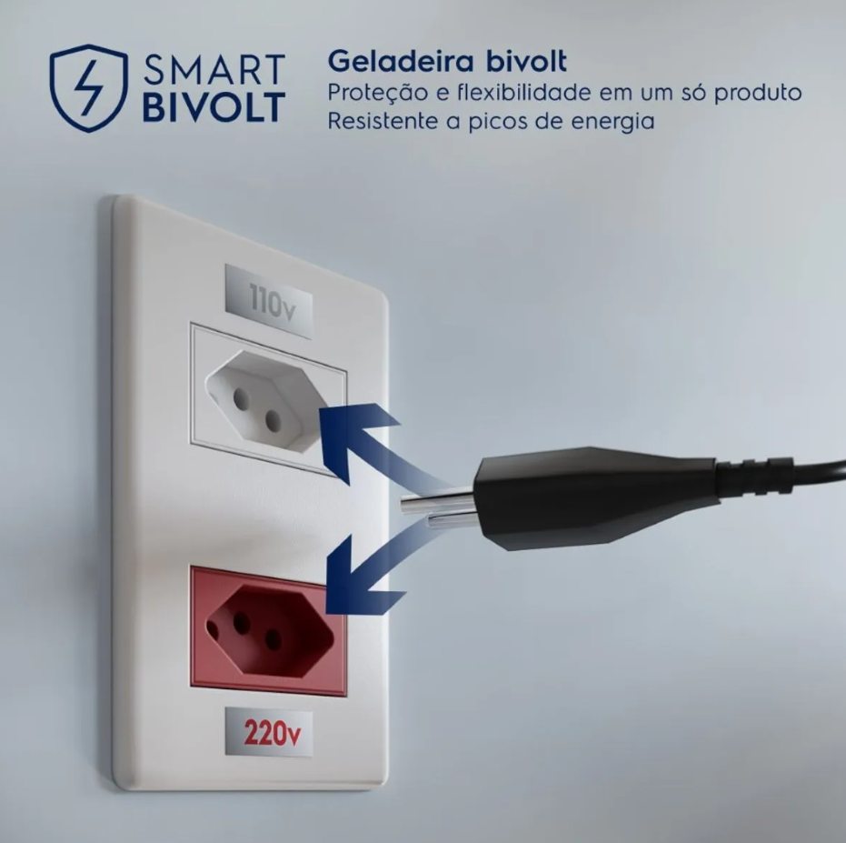 Refrigerador Electrolux 480L IT70B Duplex Efficient AutoSense SmartBivolt Black Inox Bivolt