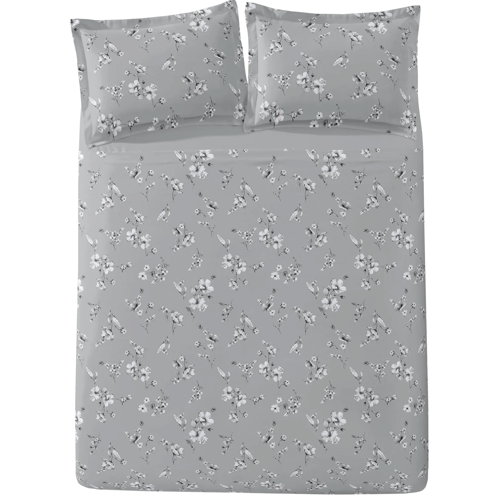 Jogo de Roupa de Cama King 4 peças Hedrons Toque de Algodão Nature
