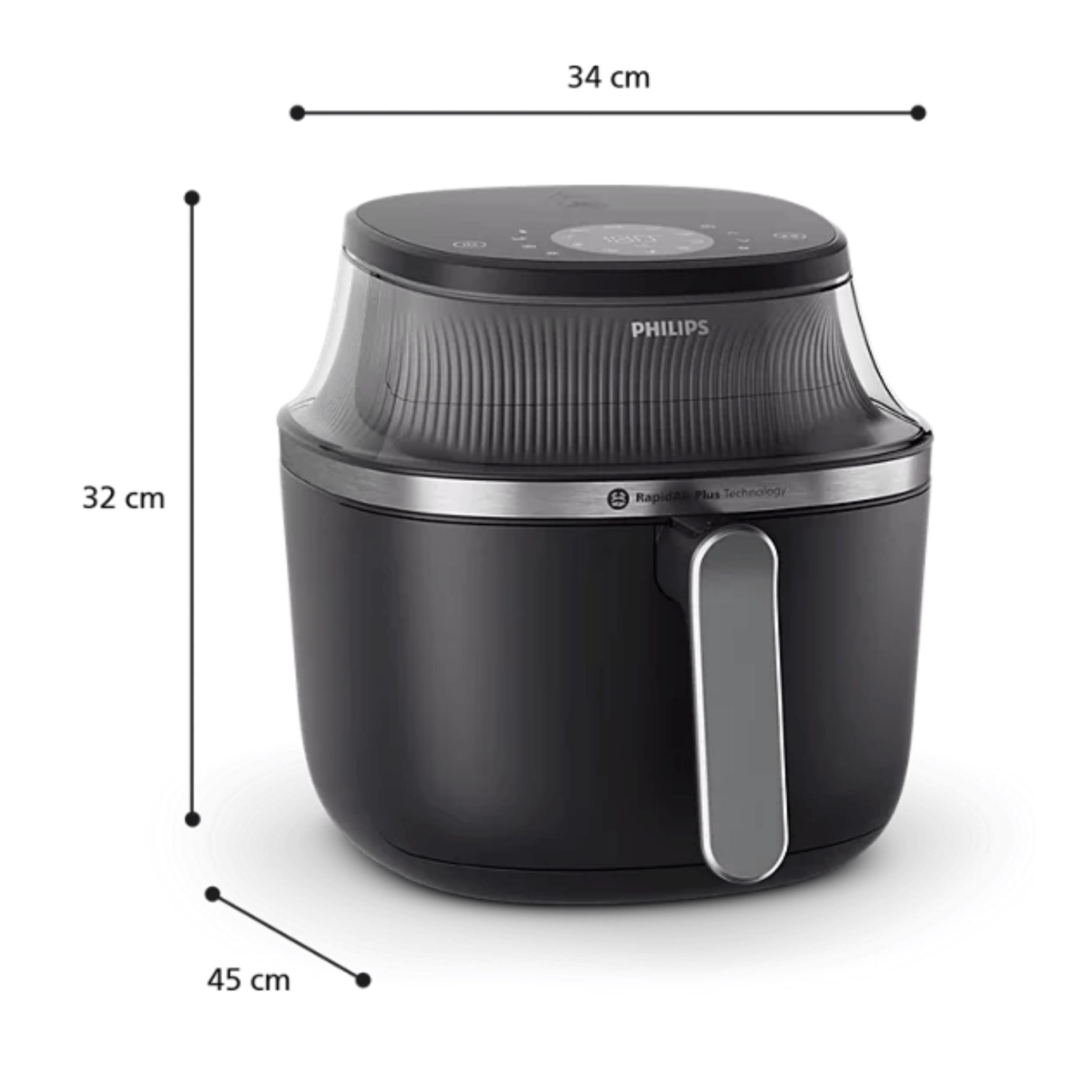 Fritadeira Elétrica Sem Óleo AirFryer 7,2L Philips Walita Série 3000 Preto 220V