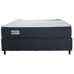 Conjunto Cama Box Dual Firm Solteiro Ecoflex 88x188x47cm Espuma D-28 Chumbo
