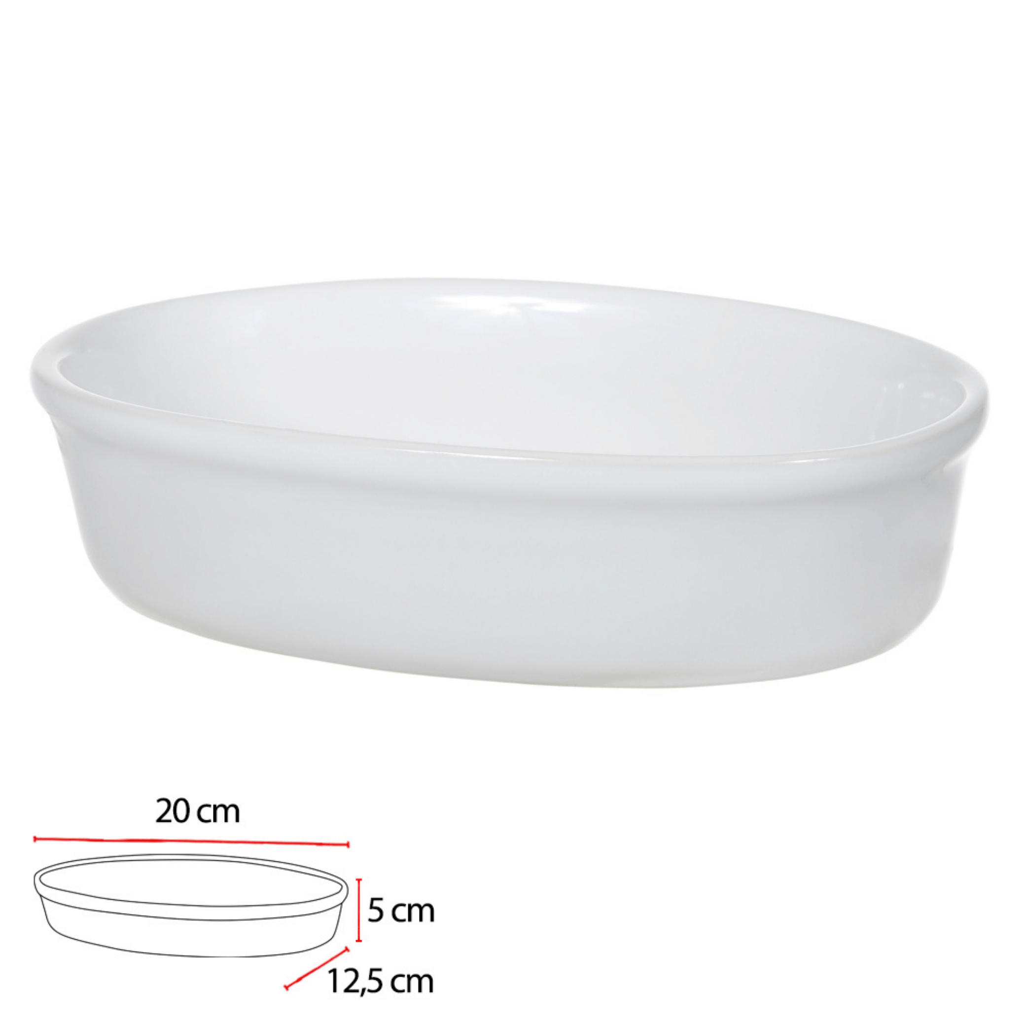 Refratário de Cerâmica Florarte 20cm Branco