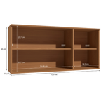 Armário Aéreo de Cozinha Linna Kappesberg 3 Portas 120cm Canela