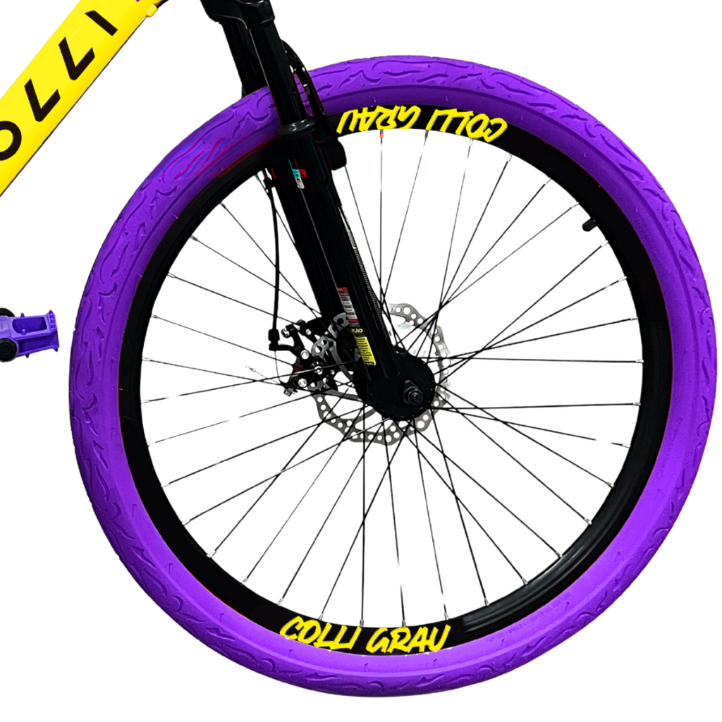 Bicicleta Colli Grau Aro 26 Freio a Disco 21 Velocidades Amarelo Fosco