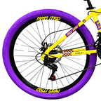 Bicicleta Colli Grau Aro 26 Freio a Disco 21 Velocidades Amarelo Fosco