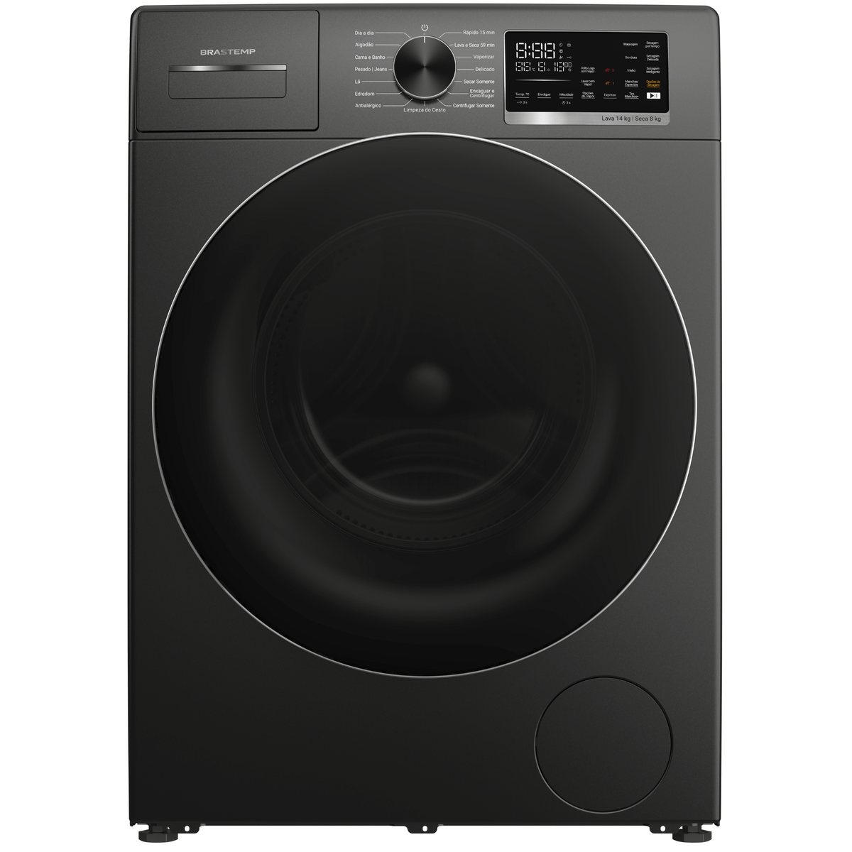 Lava e Seca Brastemp 14kg B= Smart BNO14AS Inverter Titanium 220V
