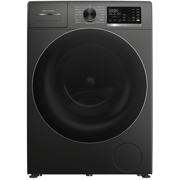 Lava e Seca Brastemp 14kg B= Smart BNO14AS Inverter Titanium 220V
