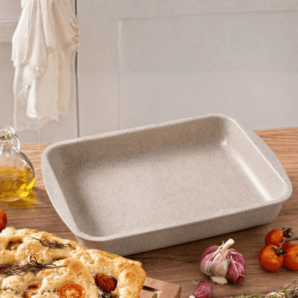 Assadeira Brinox Ceramic Life Bakeware Retangular Antiaderente Vanilla