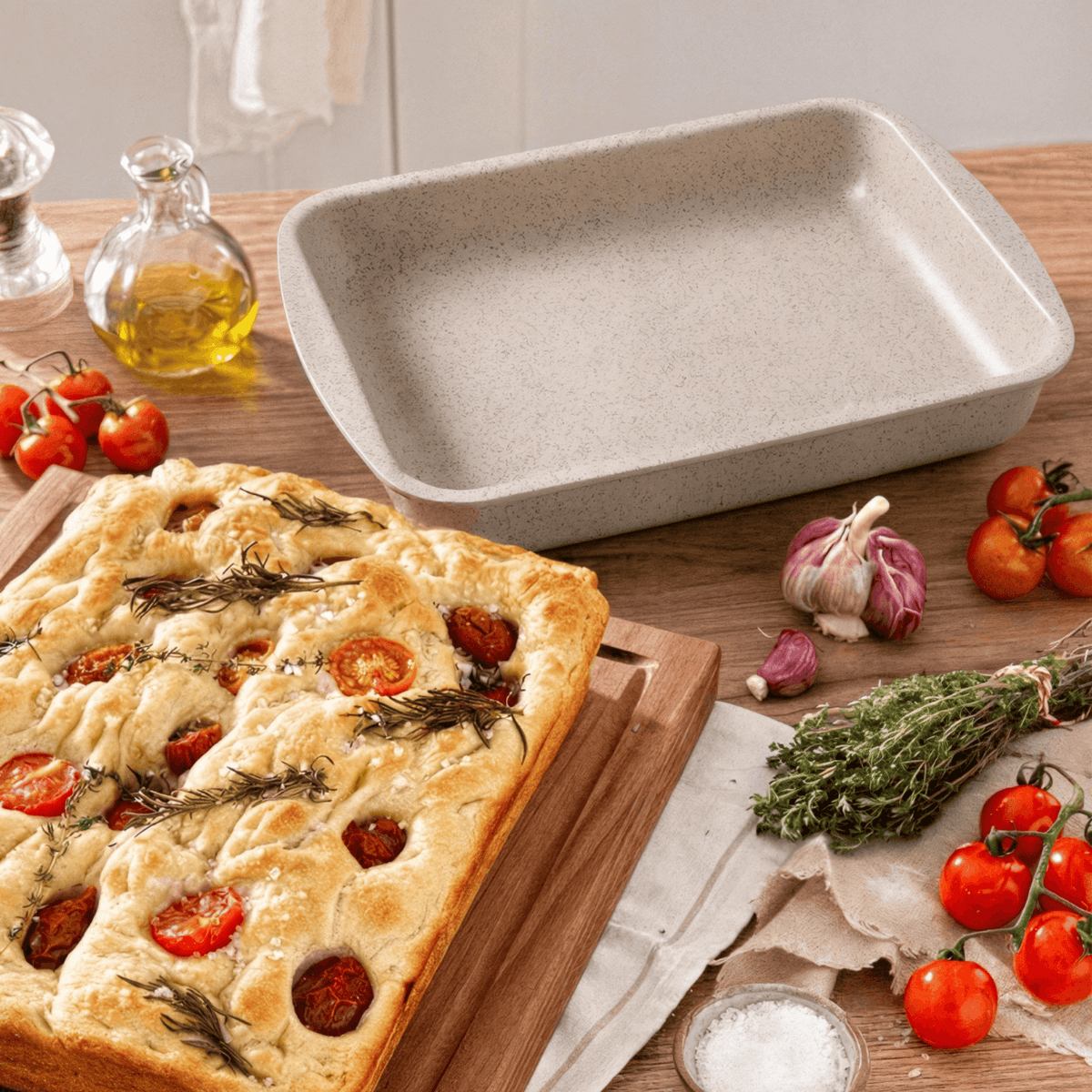 Assadeira Brinox Ceramic Life Bakeware Retangular Antiaderente Vanilla