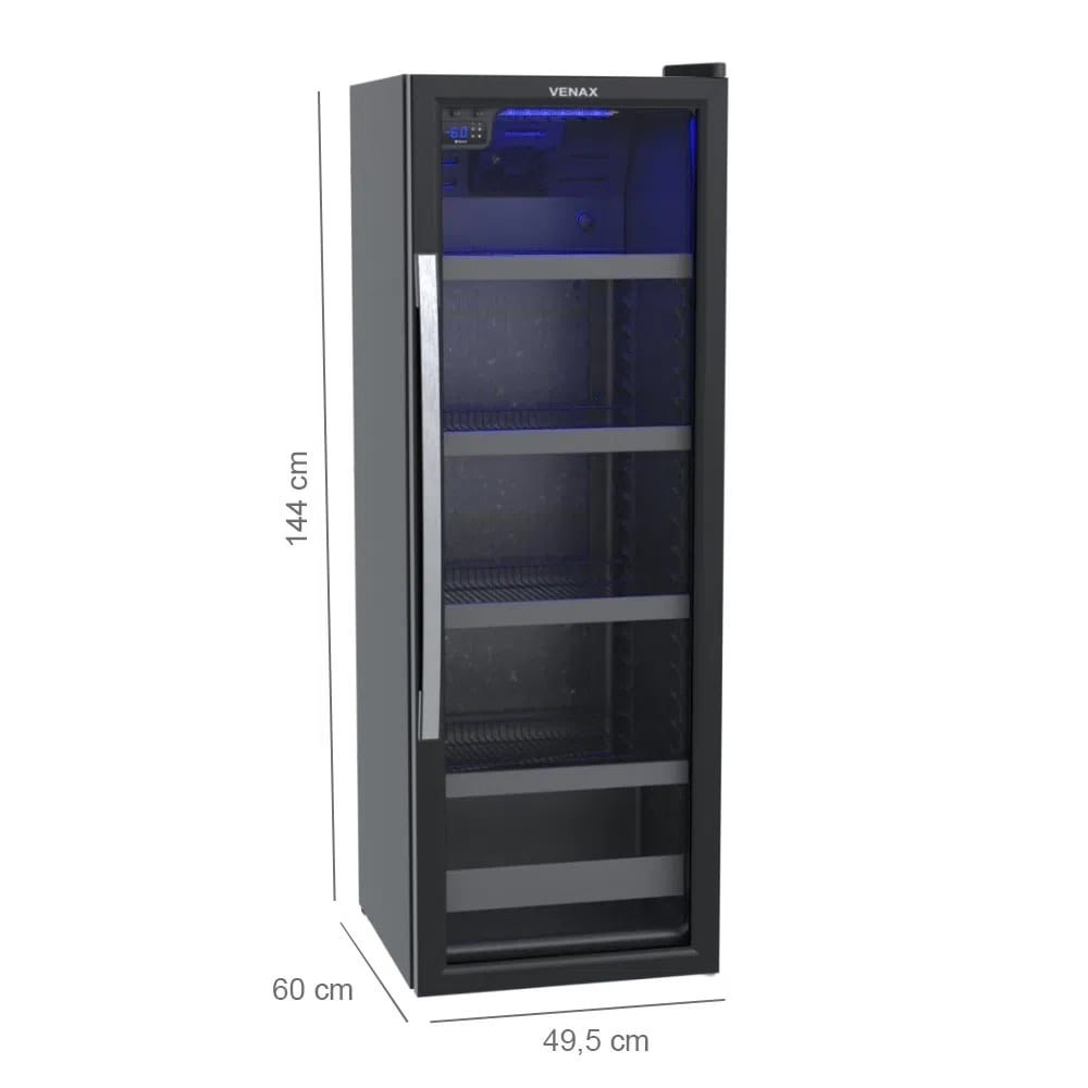 Conjunto Venax Cervejeira 200L Blue Ligth 200 + Adega50 Garrafas Piubella Porta Invertida 220V