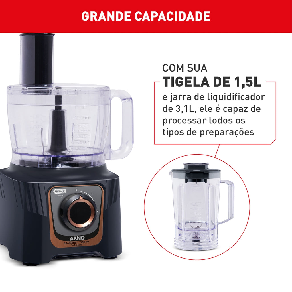 MultiProcessador Arno MultiChef 24 Funções MP72 700W 220V