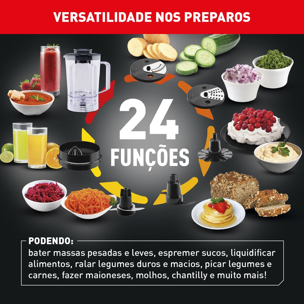 MultiProcessador Arno MultiChef 24 Funções MP72 700W 220V